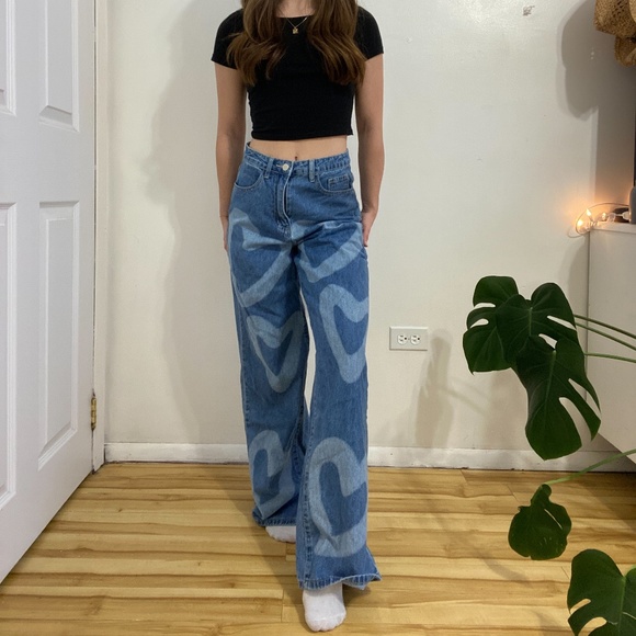 slouchy wide leg jeans - Picture 3 of 3